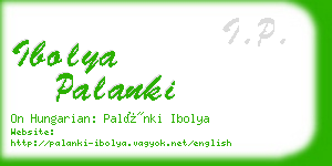 ibolya palanki business card